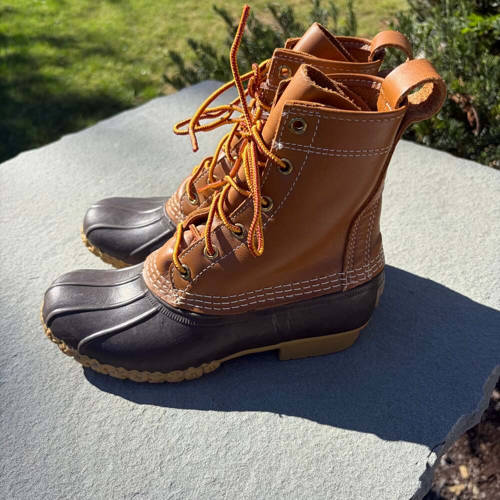 L.L.Bean Original Bean Boots 8" Leather Duck Boots Women's Size 6 Made in Maine